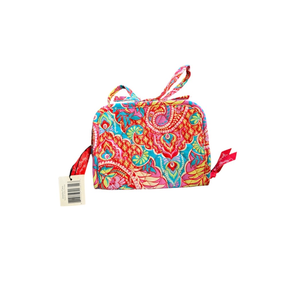 Vera Bradley Jewelry Case Quilted Cotton Travel Organizer Paisley Multicolor NWT